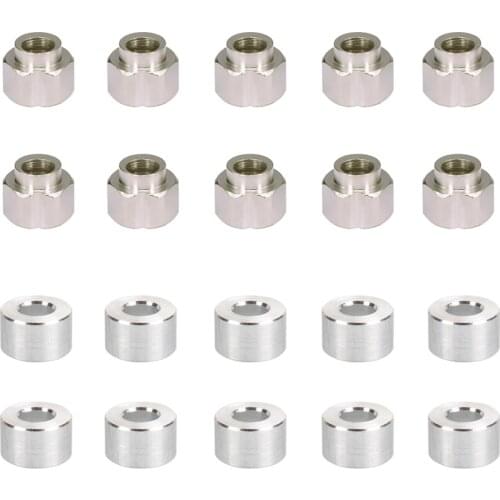 10PCS 3D Printer Parts Hexagonal Eccentric Column with Round Isolation Column, Bore 5MM High 6MM/8MM V Groove Stainless Steel