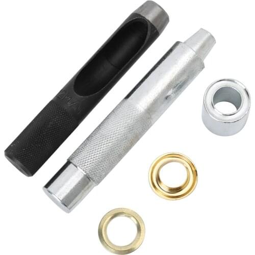 100 Grommets Eyelets With Setting Tools Storage Box for Leathercraft Shoe Belt DIY Scrapbooking Cap Bag Tag Clothes Accessories