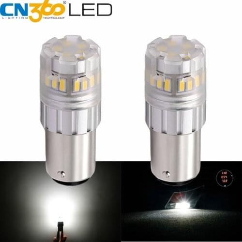 1156 BA15S P21W 1157 BAY15D 3156 3157 T25 7440 W21W 7443 T20 LED Turn Signal Back-up Reverse Car Auto Light White 2pcs CN360