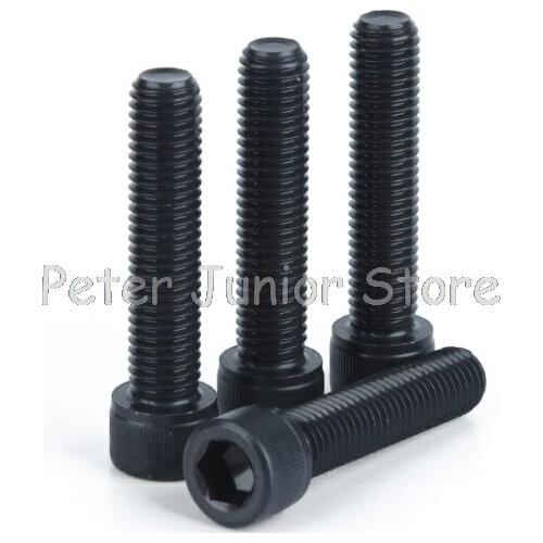 20 pc/lot) Metric thread M4,M5,M6 *L=6,8,10,12~50 alloy steel grade black coating screw