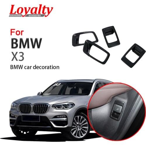 Loyalty for 4PCS BMW X3 2018 2019 Interior Rear Seat Adjustment Switch Panel Decorative Cover Trim ABS Car Styling Accessories