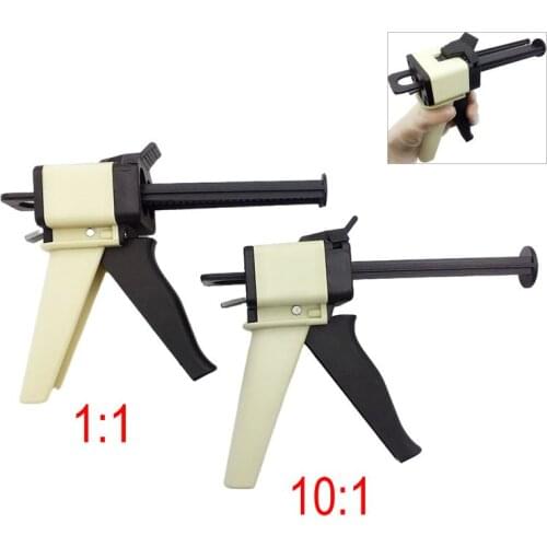 50ml Dental Impression Mixing Dispensing Gun Universal Silicone Rubber Dispenser Gun 1:1/ 10:1 Dentist Tools