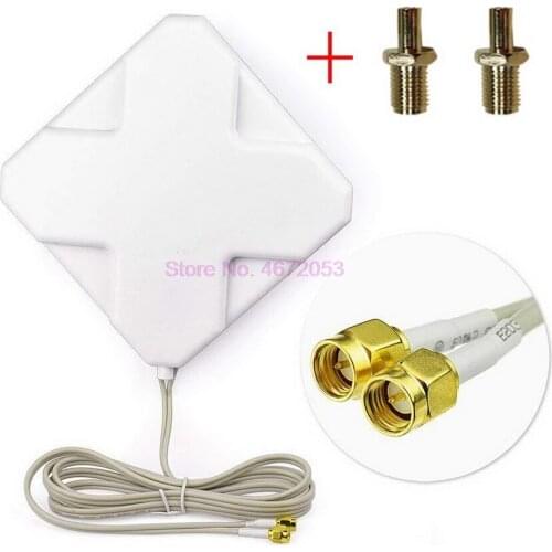 50pcs 3G 4G Antenna 35dBi 2m Cable LTE Antena 2 * TS9 Male connector for 4G Modem Router