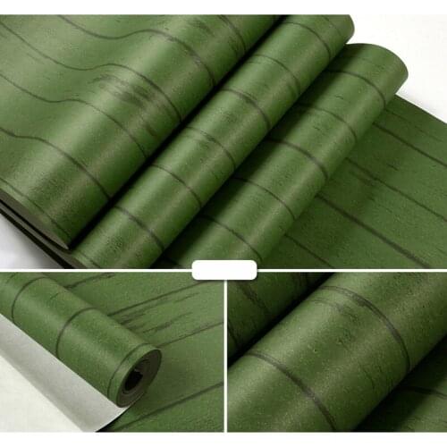 American Vintage 3d Green Wallpaper TV Background Retro Wood Stripes Pattern Wall Paper Bedroom Mural Wall Covering 10m QZ111