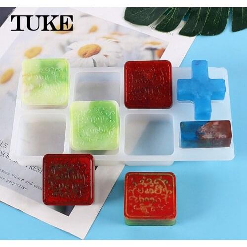 English Seal Epoxy Resin Mold Jewelry Casting Silicone Mould DIY Stamp Mould Crystal Epoxy Seal Mold Birthday Gift Manual Crafts