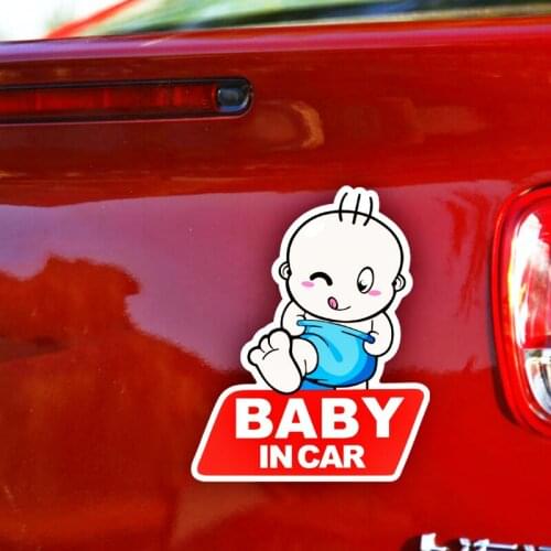 Volkrays Car Accessories Baby / Dog In Car Reflective Warning Sticker Decal Decoration for Motorcycle Toyota Audi Bmw X5 Skoda