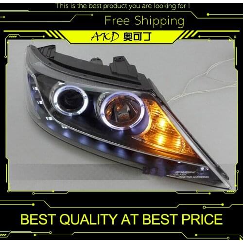 For Car Kia Sorento Headlights 2011-2013 DRL Day Running Light LED Bi Xenon Bulb Fog Lights Car Accessory Sorento Head Lamp