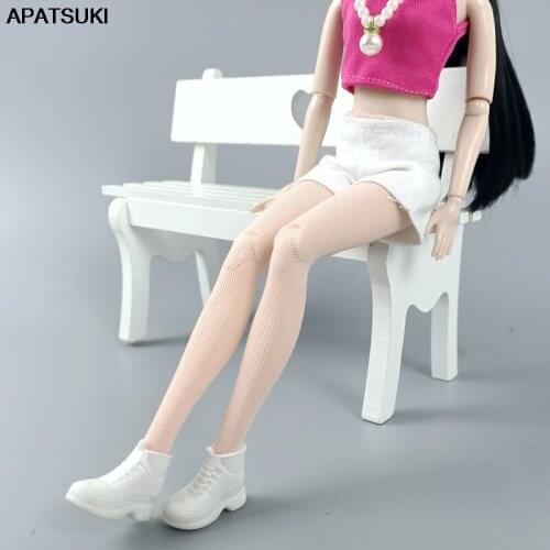 White Denim Jeans Bottoms Shorts For Barbie Doll Clothes Fashion Outfits Short Pants For Barbie 1/6 Doll Accessories Kid Toy