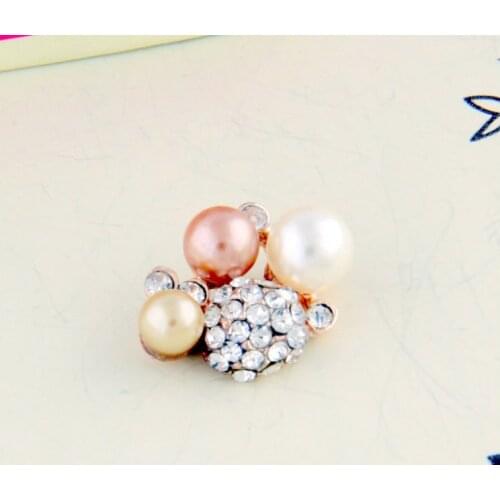 Free Shipping Wholesale 40pcs/lot 18x12mm Rhinestone Flatback Button For Hair Flower Wedding Invitation BXF102