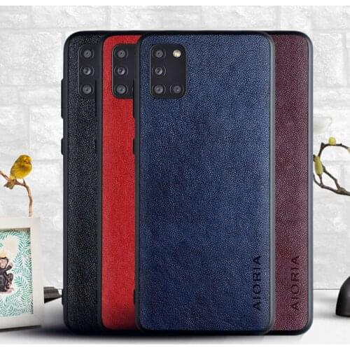Case for Samsung Galaxy A31 funda Luxury Fashion soft leather skin phone cover for samsung a31 case coque capa