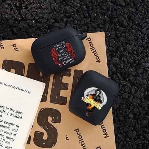 American TV Degenerate Angel Lucifer pink TPU silicone Bluetooth Airpod Case For Airpods 1/2 Airpod pro TPU soft cover