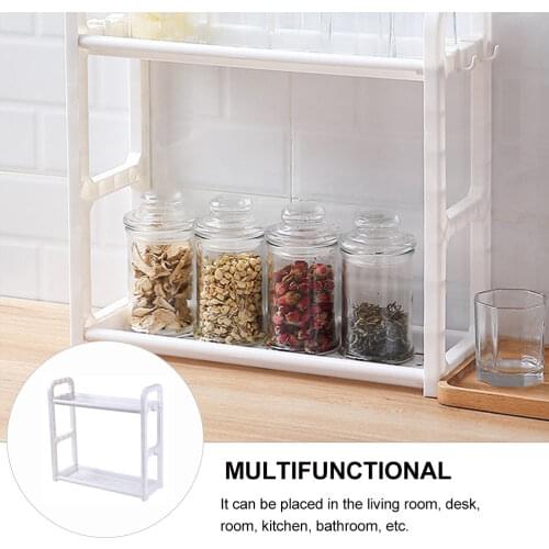Delicate Spice Rack Double Storage Food Rack Spice Storage Shelf For Kitchen Bathroom Storage Rack Organizer Holder Draining