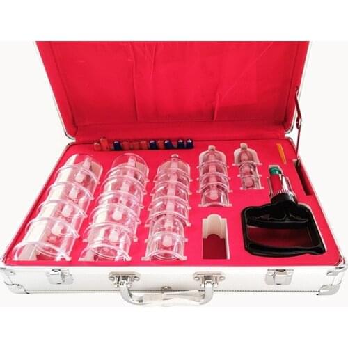 Cupping is aluminum alloy hardcover 24 cans of high-grade health care gifts Vacuum magnetic therapy can tank body massager