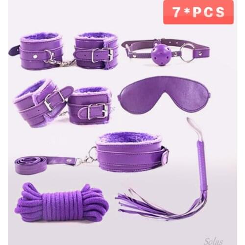 Exotic AccessoriesBDSM 7-piece SetSex GamesAlternative Novelty Bundle ToysHandcuff Eyessex Toys for CouplesSex Toys for Couples