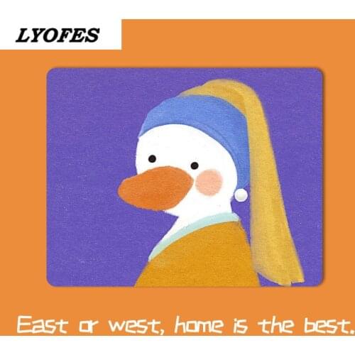 Kawaii Desk Pad Mouse Pad Cute Mouse Pad duck Writing Desk Mats Gamer Round Square Deskpad for Office Home Art Oil Painting