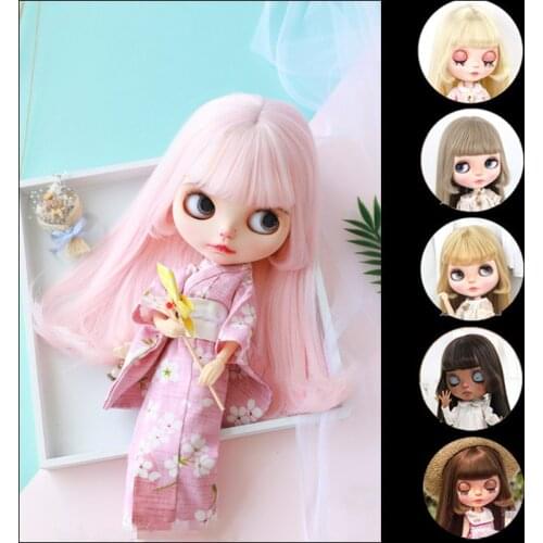 Blythes Doll Eulation Hair fits a stylish 1/6size double layer face closing sideburns with air pear flower high temperature silk
