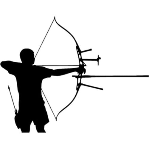 LLY-1684 Modern Bow and Arrow Archery Modeling Sticker PVC Fashion Auto Bumper Decoration Accessories Quality Waterproof Decal