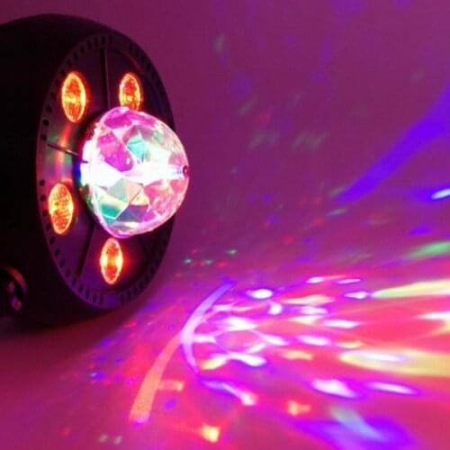 Mini Disco Light Ball Lamp 6 LED RGB Party Lights Rotation Magic Ball LED Par Stage Lighting Effect Auto Run For Home Party DJ