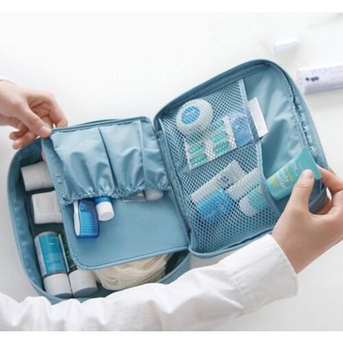 New High Quality Portable Women Make Up Cosmetic Bag Waterproof Beauty Case Travel Organizer Toiletry Kits Bags Wash Pouch