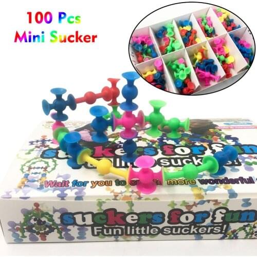 New Soft Building Blocks Kids DIY Pop Sucker Funny Silicone Block Model Construction Toys Creative Gifts For Children Boy