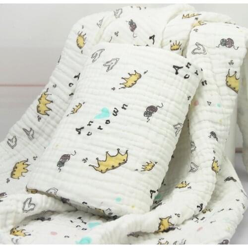 Newborn Blankets Baby Swaddle Kids Muslin Organic Cotton Fabric Soft Bubble Gauze Burp Cloth Bath Towel Monthly Wrap 110*110CM