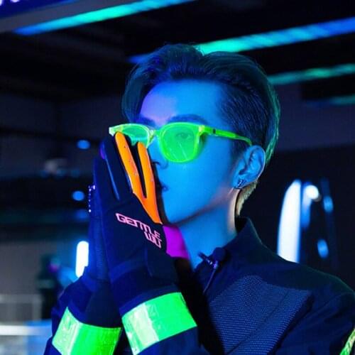 Fluorescent Green Oval Sunglasses Ladies New 2021 Retro Sun Glasses Men 5 Colors Brand Design Eyeglasses Shades Classic Outdoor