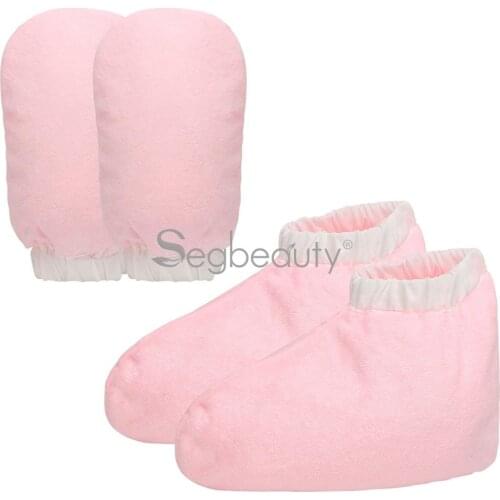 Segbeauty Paraffin Wax Bath Gloves and Booties Mitts and Cozies for Hands and Feet Wax Bath Therapy Therabath Wax Care Treatment