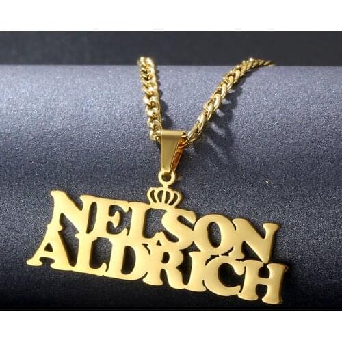Customized Personalized Stainless Steel Name Necklaces for Men Women Custom Vintage 5mm Cuban Chain Nameplate Pendant Jewelry