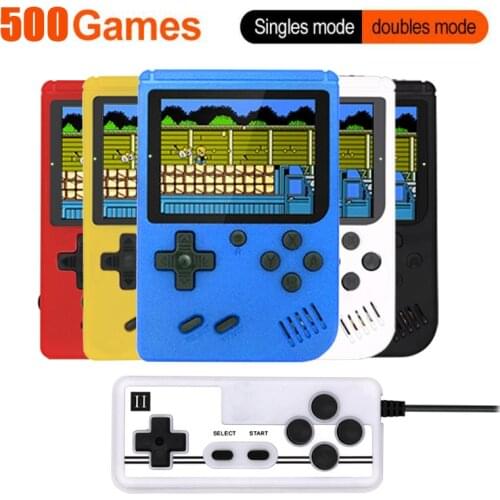 3 Inch Mini Portable Retro Handheld Video Game Console For Kids Color Game Player 8 Bit 500 In 1 Gamepads Singles Doubles