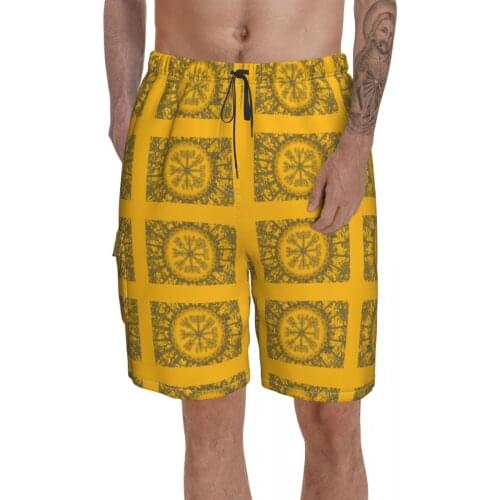 Causal Vegvisir Vikings Compass Zipper Pouch (2) Lagertha, Thor, Bjorn Breathable Quick Dry Humor Graphic Hawaii Pants