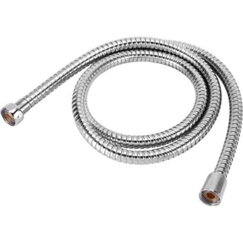 RLHQG 1.5M 1.2M Stainless Steel Shower Hose Flexible Bathroom Water Pipe Silver Color Common Pumbing Hoses Bathroom Accessories