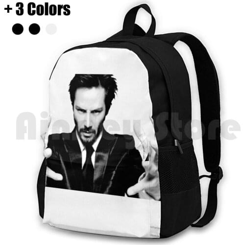 HeS Got The Whole World In His Hands Outdoor Hiking Backpack Riding Climbing Sports Bag Keanu Reeves Keanu Intense Keanu