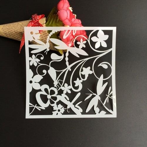 1Pcs 13*13cm Scapbook Stencil Cake Decorating Tool scrapbooking DIY Decorating Stencil Fondant Pattern Printing Spray Template