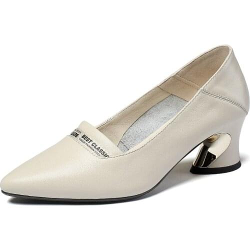 Spring Autumn Women Pumps Shoes High Heels Elegant Black White Office Lady Shoes Women Comfortable Footwear Hot Quality Shoe B10