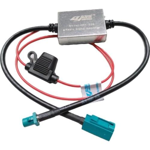 FM Signal Amplifier Anti-Interference Car Metal Antenna Universal Radio Auto Signal Booster 88-108mhz 12V Auto Parts For Volkswa