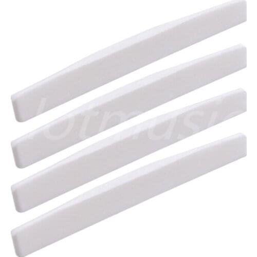 Buffalo Bone Bridge Saddle for Acoustic Guitar Parts Replacement 75mm Beige 4 Pcs