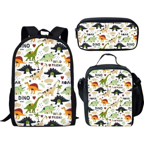 Women Dinosaur School Bag For Teenager Fashion Ladies Black Kawaii Nylon Students Cute Girl Female Backpack Mochila