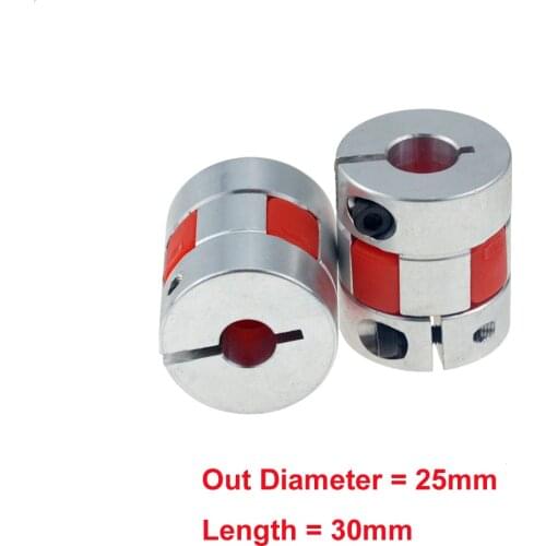 1pcs/lot XB Coupler Aluminium Plum Flexible Shaft Coupling D25L30 Motor Connector Flexible Coupler 5/6/8/10/12mm