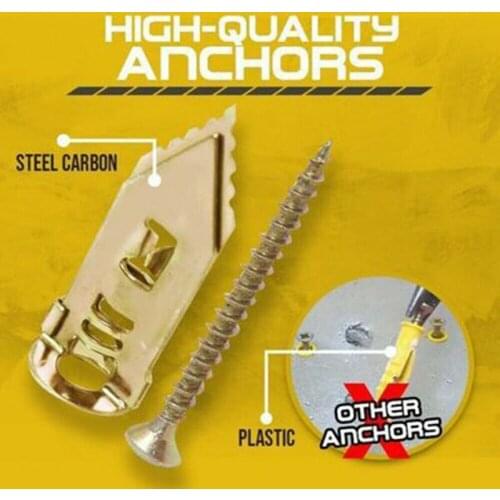 10/20/50PCS Portable Tapping Screws Steel Self-Drilling Anchors Plated Screws Set For Decoration Fixing Curtains Wall Cabinets