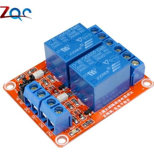 5V 2 Channel Relay Module with Optocoupler Isolation Supports High and Low Trigger voltage 5V