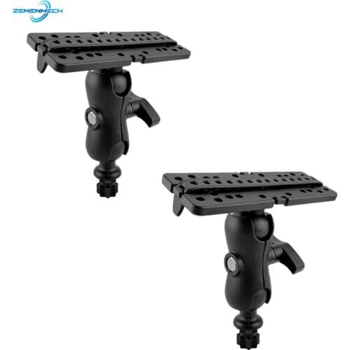 2PCS Swivel Ball Mount Fish Finder Universal Mounting Plate Kayak Accessories Inner Hexagon Base Marine Boat GPS MAP Supporter