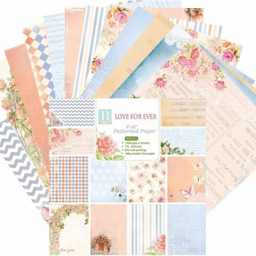 24Pcs/Lot Arch Retro Material Papers DIY Scrapbooking Album Diary Gift Decorative Paper Scrapbooking Paper