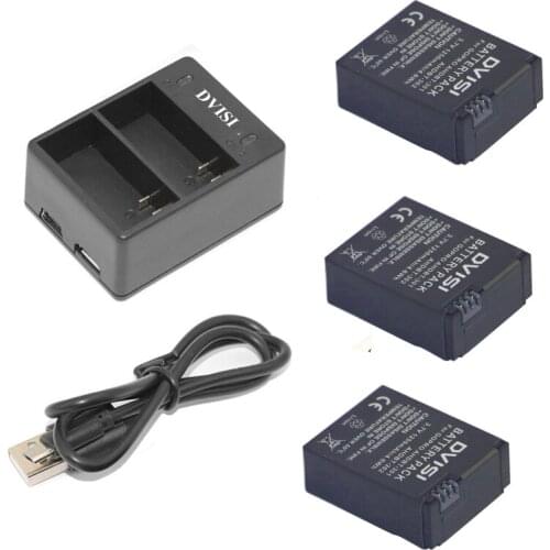 3pcs AHDBT-301 Rechargeable Camera Battery Pack+USB Dual Charger AHDBT-302 for Gopro Hero 3/3 Hero3 Hero3 Camera Hero3 Go Pro