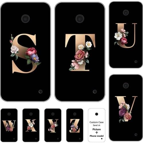 Flower 26 English Name Letters Custom Initial Case For Nokia Lumia 630 Phone Cover Capa