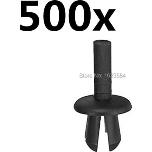 500 Pcs / lot Black Nylon Push-Type Retainer Clip Fastener ( 10x7x5mm ) 000-990-03-92 ,947-098 Fits Into 5mm Hole