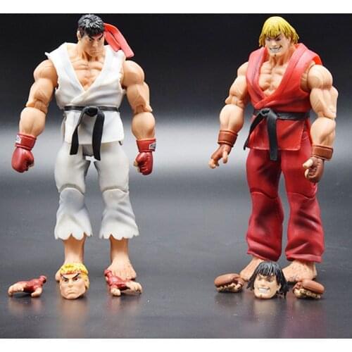 NECA Ryu Figure Chun Li Ken Figure Chun-Li Hoshi Ryu Akuma Chunli Gouki Guile Action Figures Toy Doll Gift