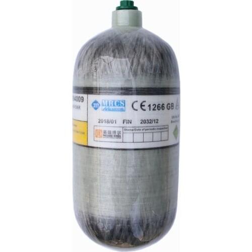 Carbon Fiber Gas Cylinder 2.5L 300BAR Compressed Air Paintball Diving Tank HPA PCP Cylinder Capacity M18*1.5 hunting rifle scope