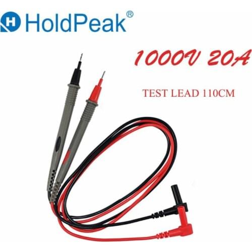 Multimeter test leads Needle Point Clamp Multimeter Test Probe/Lead 1000V 20A Probe Cable for IC Pin Anti-slip Grip Multimetro