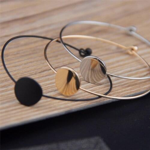 Classic minimalist fashion round bracelet The adjustable bracelet Female accessories