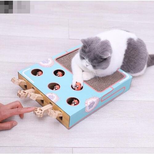 Whac a mole cat Scratching Board Whac-A-Mole Mouse Toy Multifunctional Kitty Interactive Teaser Toy Cat Scratcher